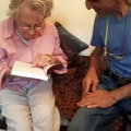 Rayek Rizek presenting his autobiographical book to Anne